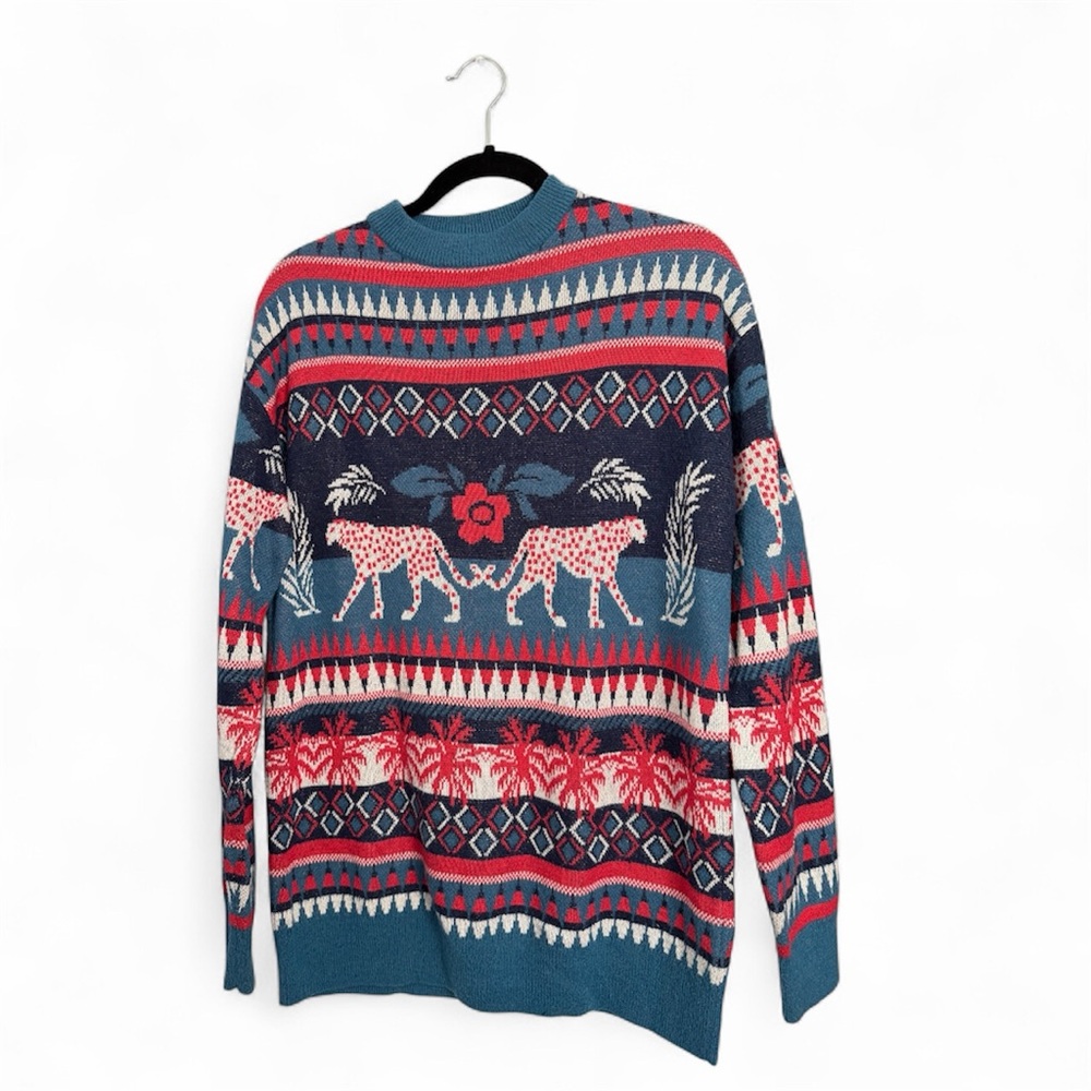 The Rail Men's Blue Patterned Sweater Size S